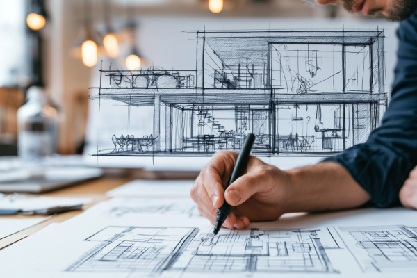 netzwerk-boden_architect_persons_hand_on_plans._Ultra_realistic_pre_e05e8b95-16cb-4bd6-a3a2-5780f9e833bb_0